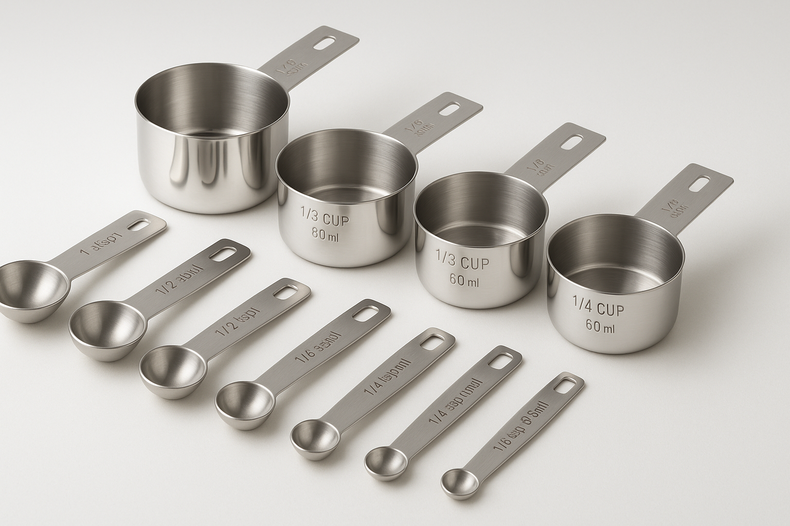 TILUCK Stainless Steel Measuring Cups & Spoons Set, 10-Piece Kitchen Measurement Set